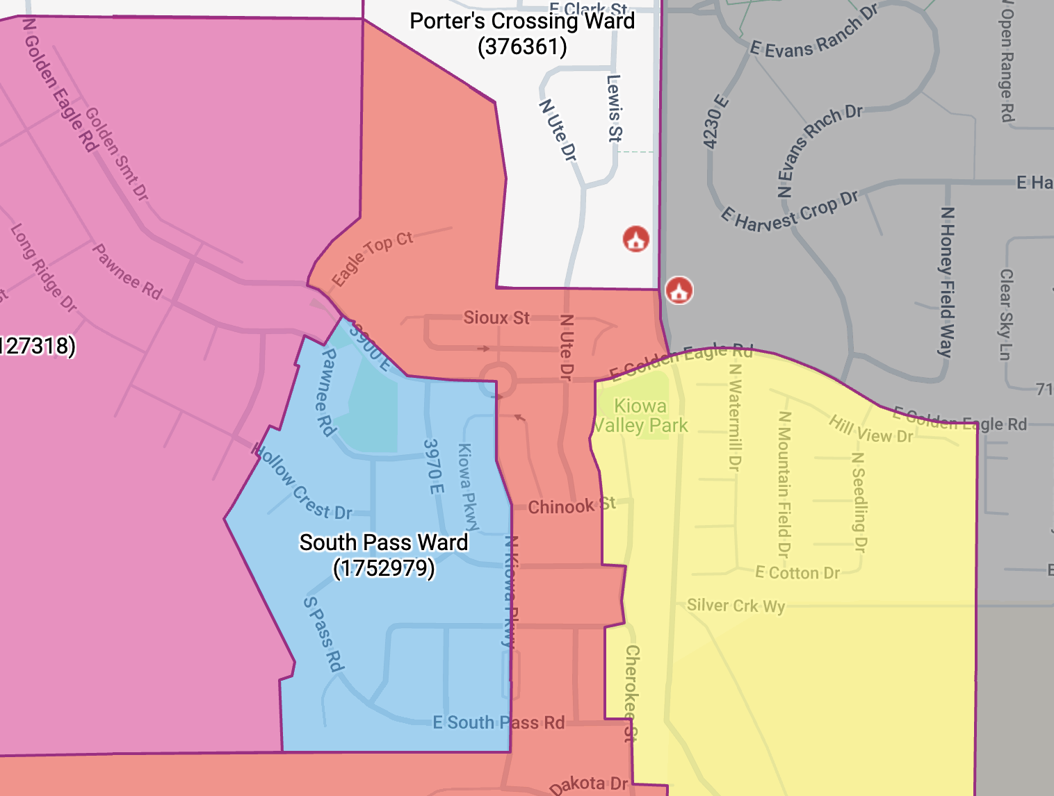 Overview map of all four ward boundary changes
